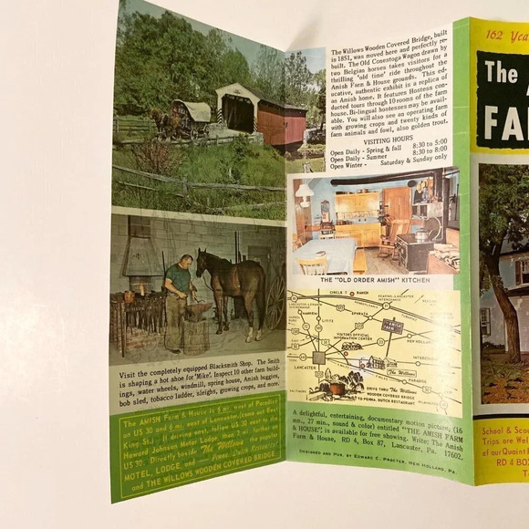 Vintage 1967 The Amish Farm and  House Pennsylvania Travel Brochure Souvenir - Picture 7 of 10
